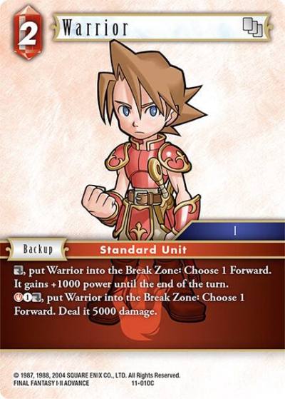 Warrior 11-010C Opus XI Final Fantasy card