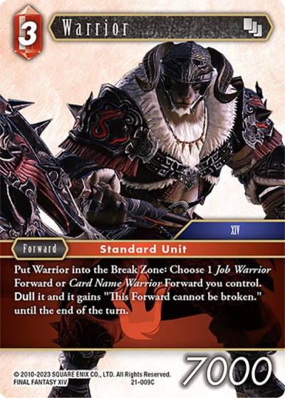 Warrior 21-009C Beyond Destiny Final Fantasy card