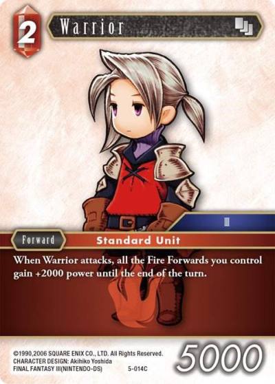 Warrior Luneth 5-014C Opus V Final Fantasy card