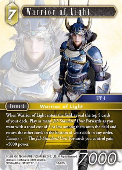 Warrior of Light 10-065L Opus X Final Fantasy card