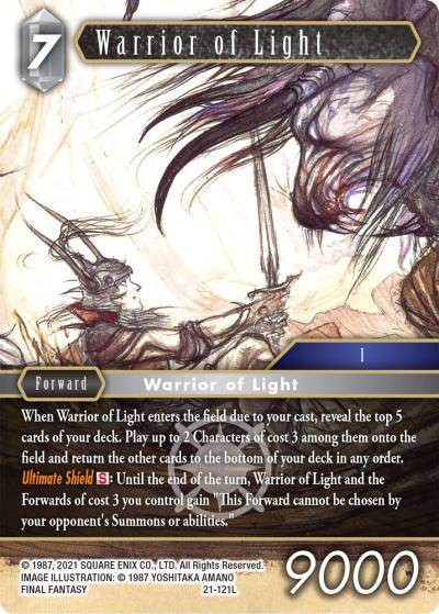 Warrior of Light 21-121L Beyond Destiny Final Fantasy card
