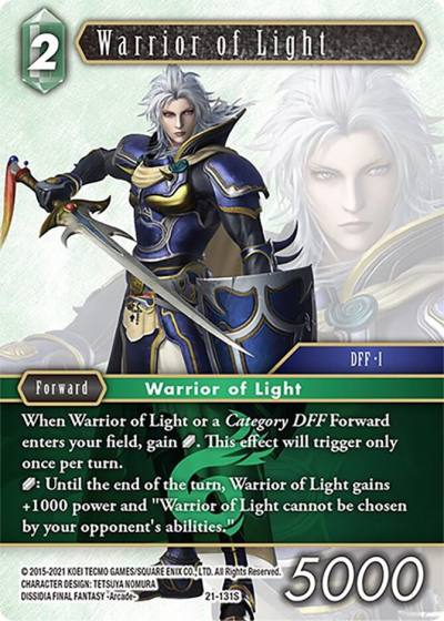 Warrior of Light 21-131S Beyond Destiny Final Fantasy card