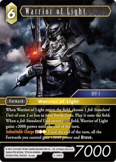 Warrior of Light 6-066H Opus VI Final Fantasy card