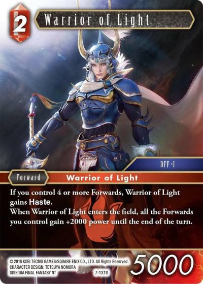 Warrior of Light 7-131S Opus VII Final Fantasy card