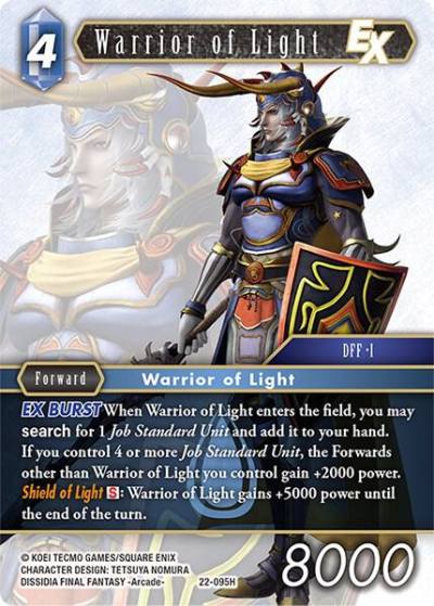 Warrior of Light EX 22-095H Hidden Hope Final Fantasy card