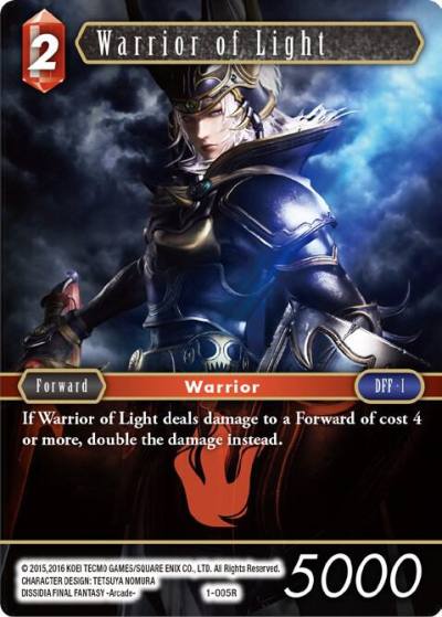 Warrior of Light Fire 1-005R Opus I Final Fantasy card