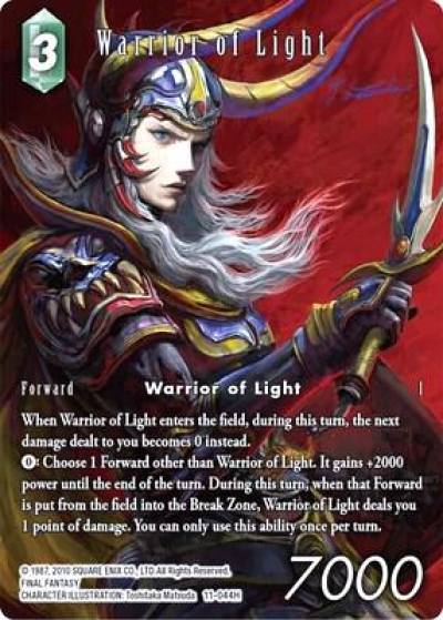 Warrior of Light Full Art 11-044H Opus XI Final Fantasy card