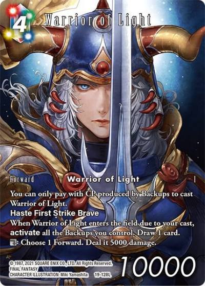 Warrior of Light Full Art 19-128L From Nightmares Final Fantasy card