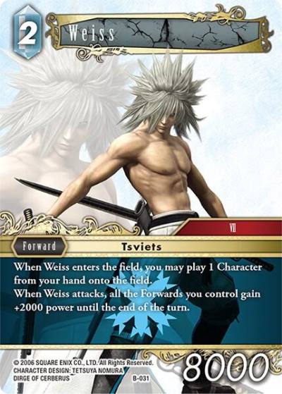 Weiss B-031 Boss Deck: Final Fantasy VII Final Fantasy card