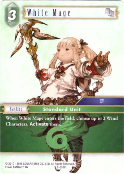 White Mage 2-058C Deck Exclusive Cards Final Fantasy card