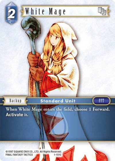 White Mage Female Unit 1-161C Opus I Final Fantasy card
