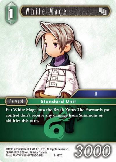 White Mage Luneth 5-057C Opus V Final Fantasy card