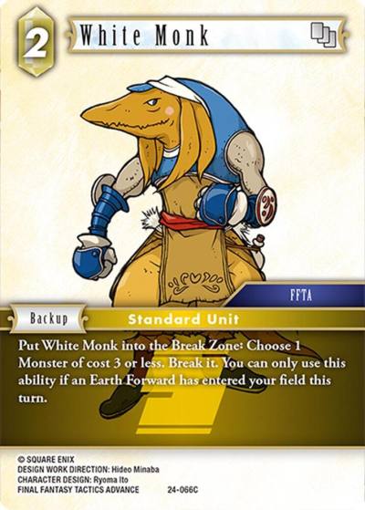 White Monk 24-066C Hidden Legends Final Fantasy card