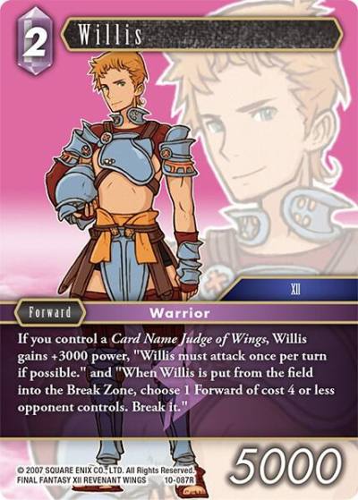 Willis 10-087R Opus X Final Fantasy card