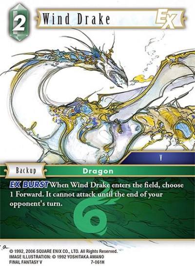 Wind Drake EX 7-061H Opus VII Final Fantasy card