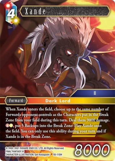 Xande 18-110H Resurgence of Power Final Fantasy card