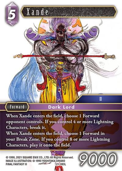 Xande 21-093L Beyond Destiny Final Fantasy card