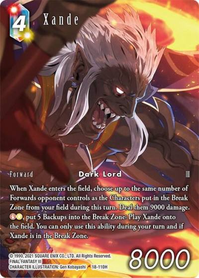Xande Full Art 18-110H Resurgence of Power Final Fantasy card