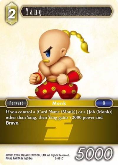 Yang Common 2-091C Opus II Final Fantasy card