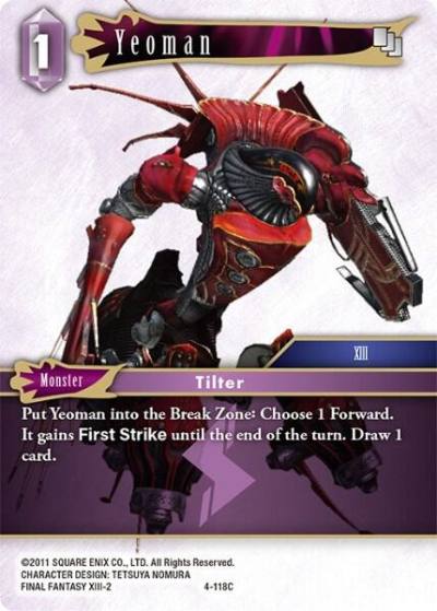 Yeoman 4-118C Opus IV Final Fantasy card