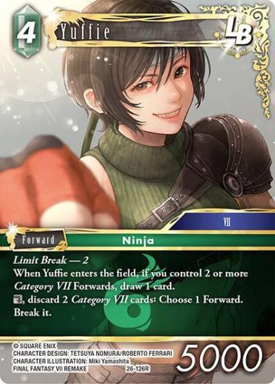 Yuffie LB 26-126R Gunslinger in the abyss Final Fantasy card