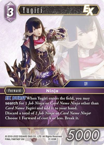 Yugiri EX 17-103R Rebellion's Call Final Fantasy card
