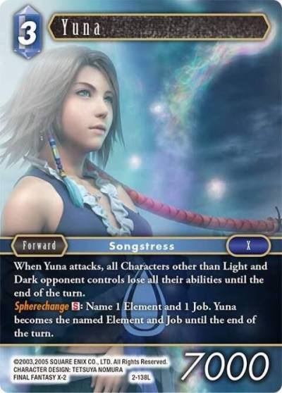 Yuna 2-138L Opus II Final Fantasy card