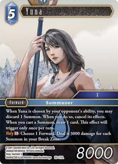 Yuna 20-117L Dawn of Heroes Final Fantasy card
