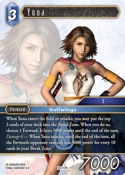 Yuna 26-117R Gunslinger in the abyss Final Fantasy card