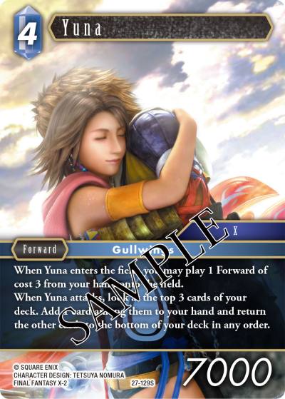 Yuna 27 129S 27-129S Journey of discovery Final Fantasy card