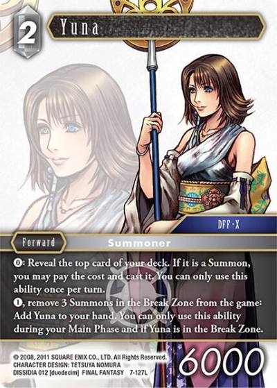Yuna 7-127L Opus VII Final Fantasy card