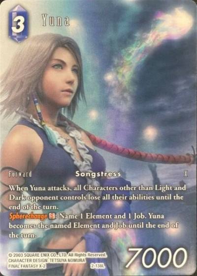 Yuna Full Art Reprint 2-138L Deck Exclusive Cards Final Fantasy card