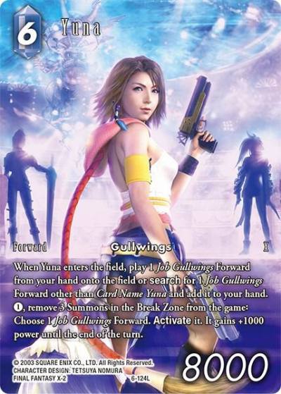 Yuna Full Art Reprint 6-124L From Nightmares Final Fantasy card