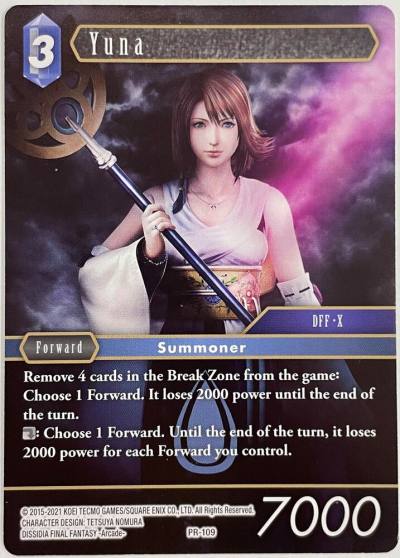 Yuna PR-109 Deck Exclusive Cards Final Fantasy card