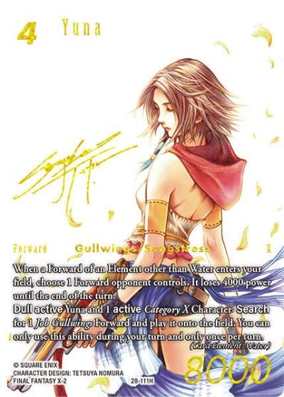 Yuna (Signature) 28-111H Dreamlike Oceans Final Fantasy card