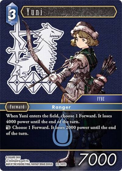 Yuni 22-107C Hidden Hope Final Fantasy card
