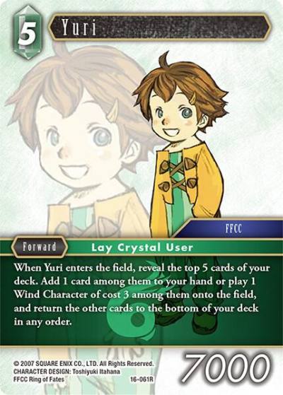 Yuri 16-061R Emissaries of Light Final Fantasy card