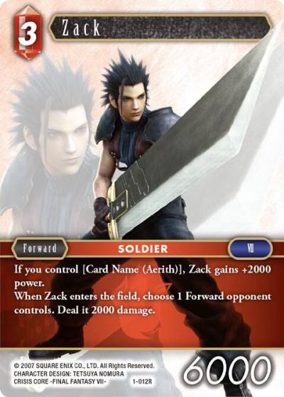 Zack 1-012R Opus I Final Fantasy card