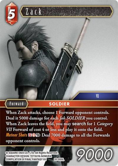 Zack 20-009L Dawn of Heroes Final Fantasy card