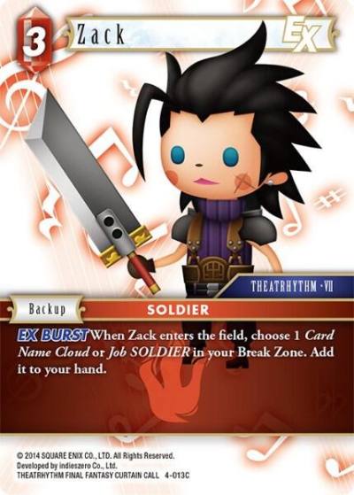 Zack EX 4-013C Opus IV Final Fantasy card