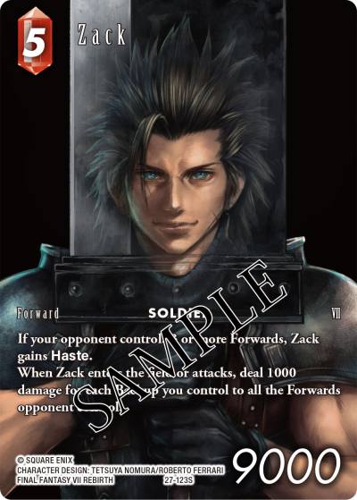 Zack Full Art 27-123S Starter Set 2025 Final Fantasy card