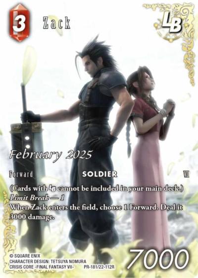 Zack LB PR-181/22-112R FF: Promo Cards Final Fantasy card