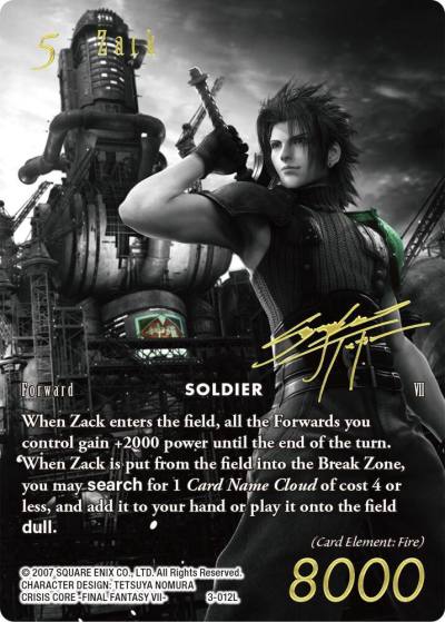 Zack Noir Promo 3-012L FF: Promo Cards Final Fantasy card