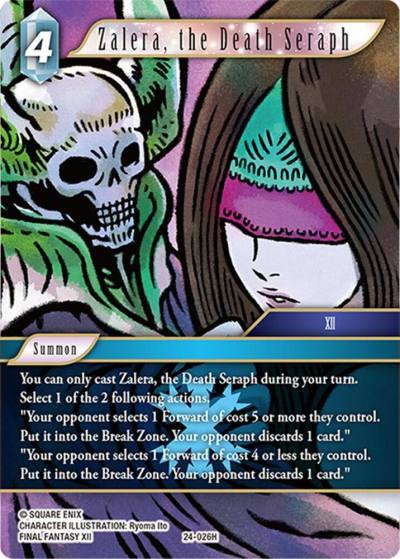 Zalera the Death Seraph 24-026H Hidden Legends Final Fantasy card