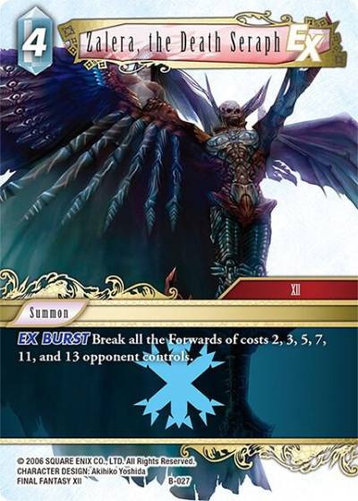 Zalera the Death Seraph B-027 Boss Deck: Chaos Final Fantasy card