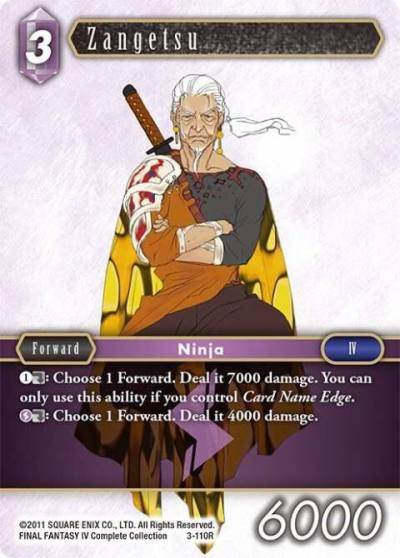 Zangetsu 3-110R Opus III Final Fantasy card
