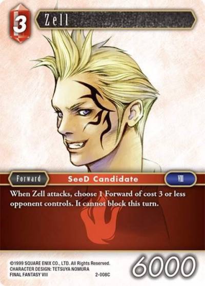 Zell 2-008C Opus II Final Fantasy card