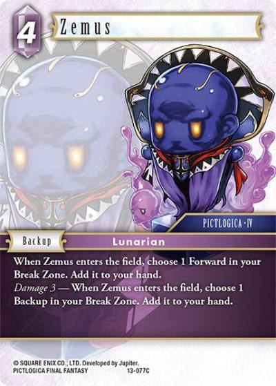 Zemus 13-077C Opus XIII: Crystal Radiance Final Fantasy card