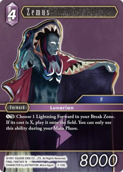 Zemus 5-108L Opus V Final Fantasy card
