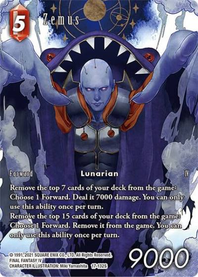 Zemus Full Art 17-132S Rebellion's Call Final Fantasy card